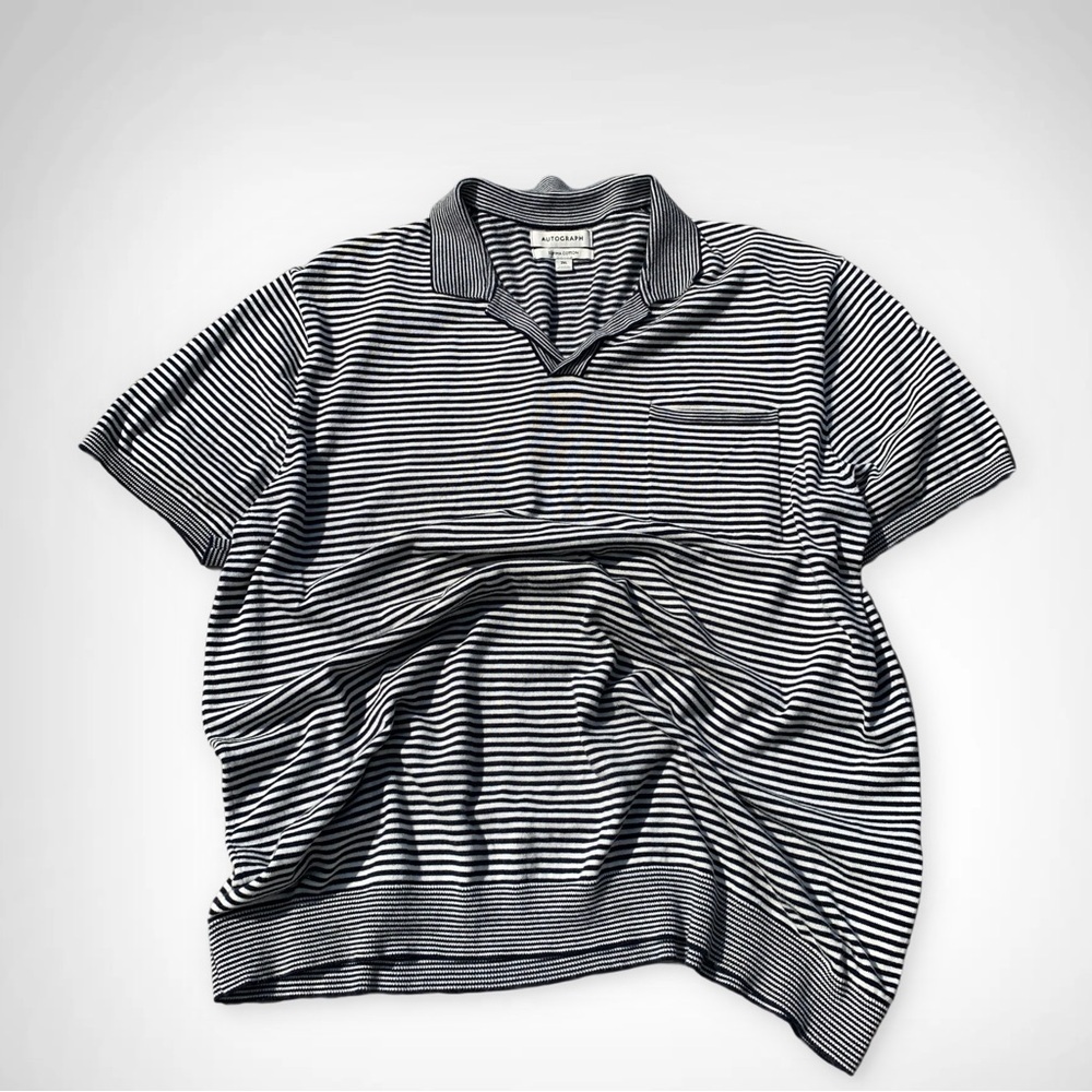 Autograph Supima Cotton Striped Polo Shirt 2XL